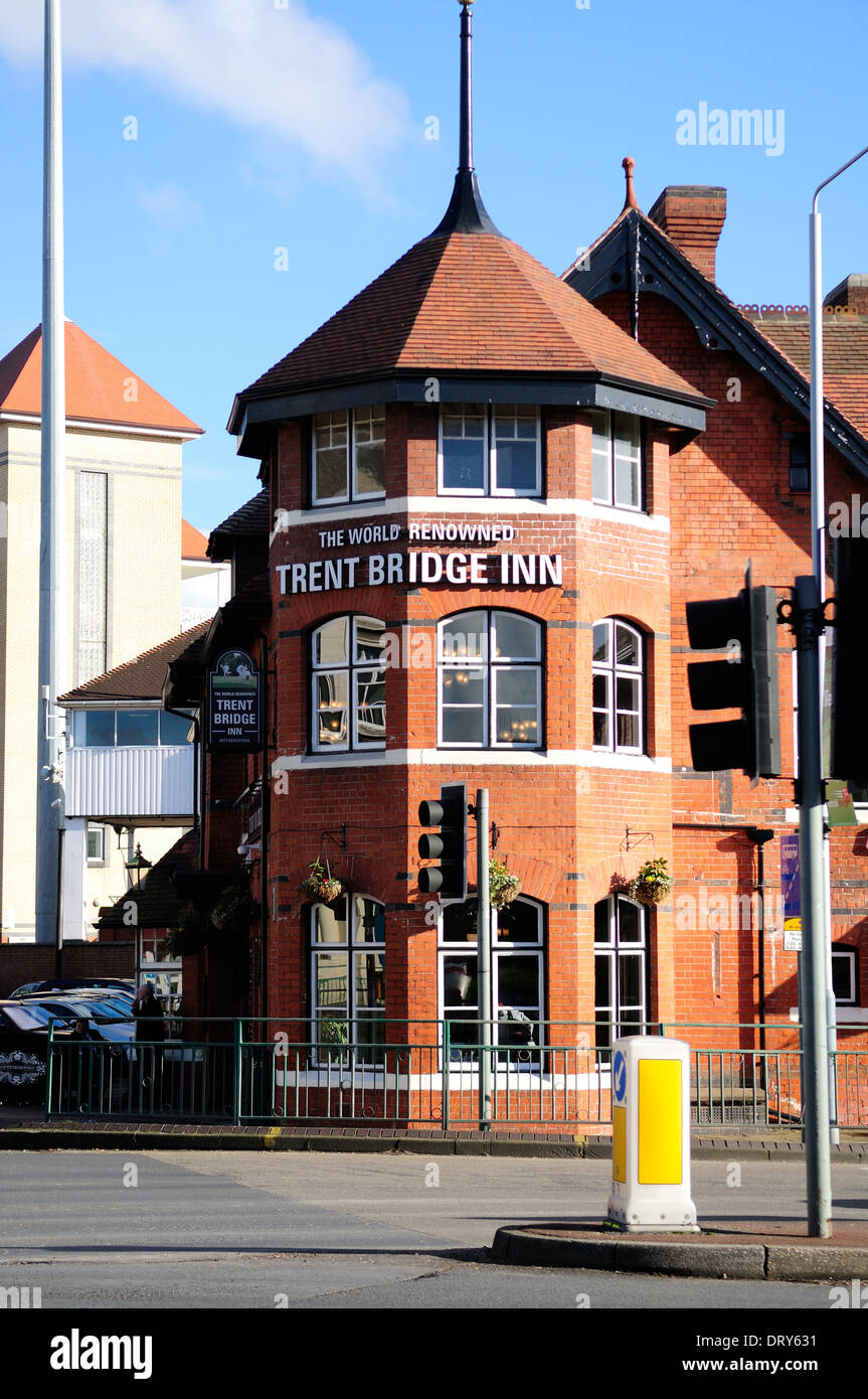 Das berühmte Trent Bridge Inn, Nottingham, UK. Stockfoto