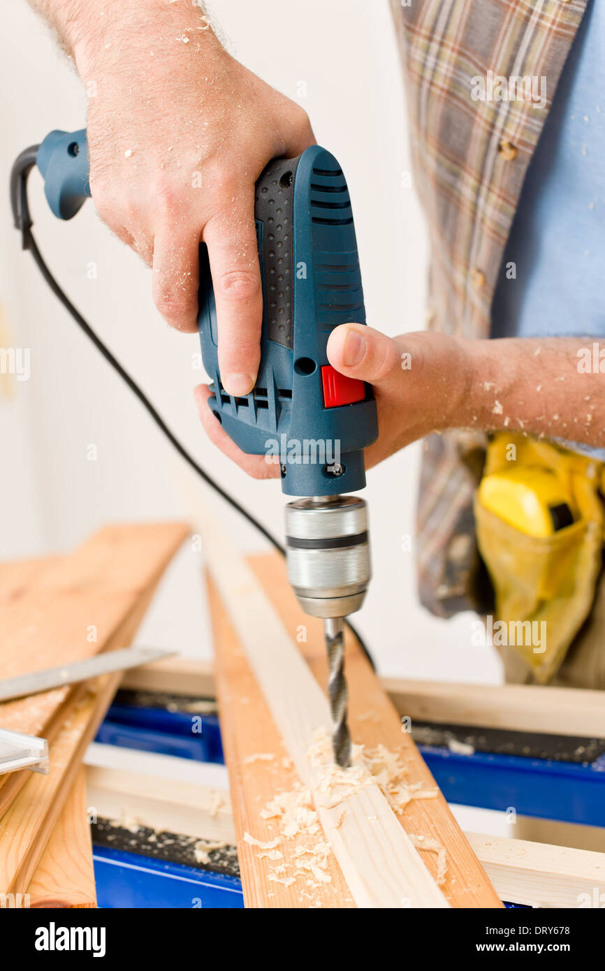 Heimwerken Handwerker Holz Bohren Stockfoto Bild 66365804 Alamy