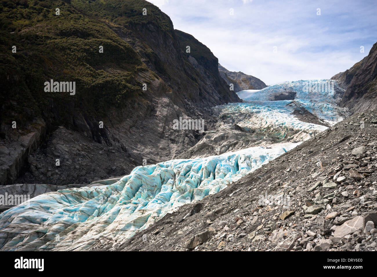 Malerische Landschaft in Franz Josef Glacier. Südalpen, West Coast, Südinsel, Neuseeland. Stockfoto