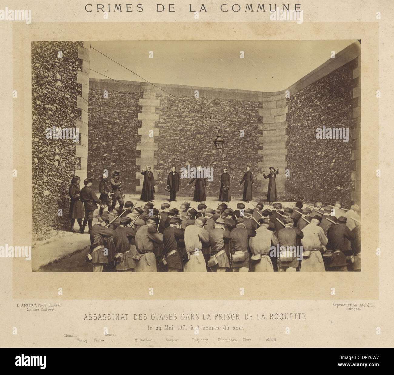 Ermordung von Geiseln, Paris Kommune 1871 von Eugène Appert Stockfoto