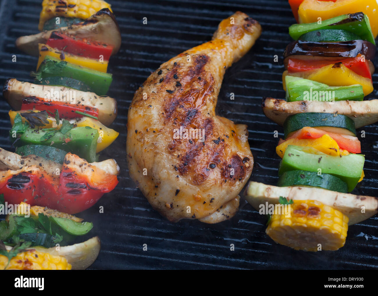 Leckeres BBQ essen Stockfoto