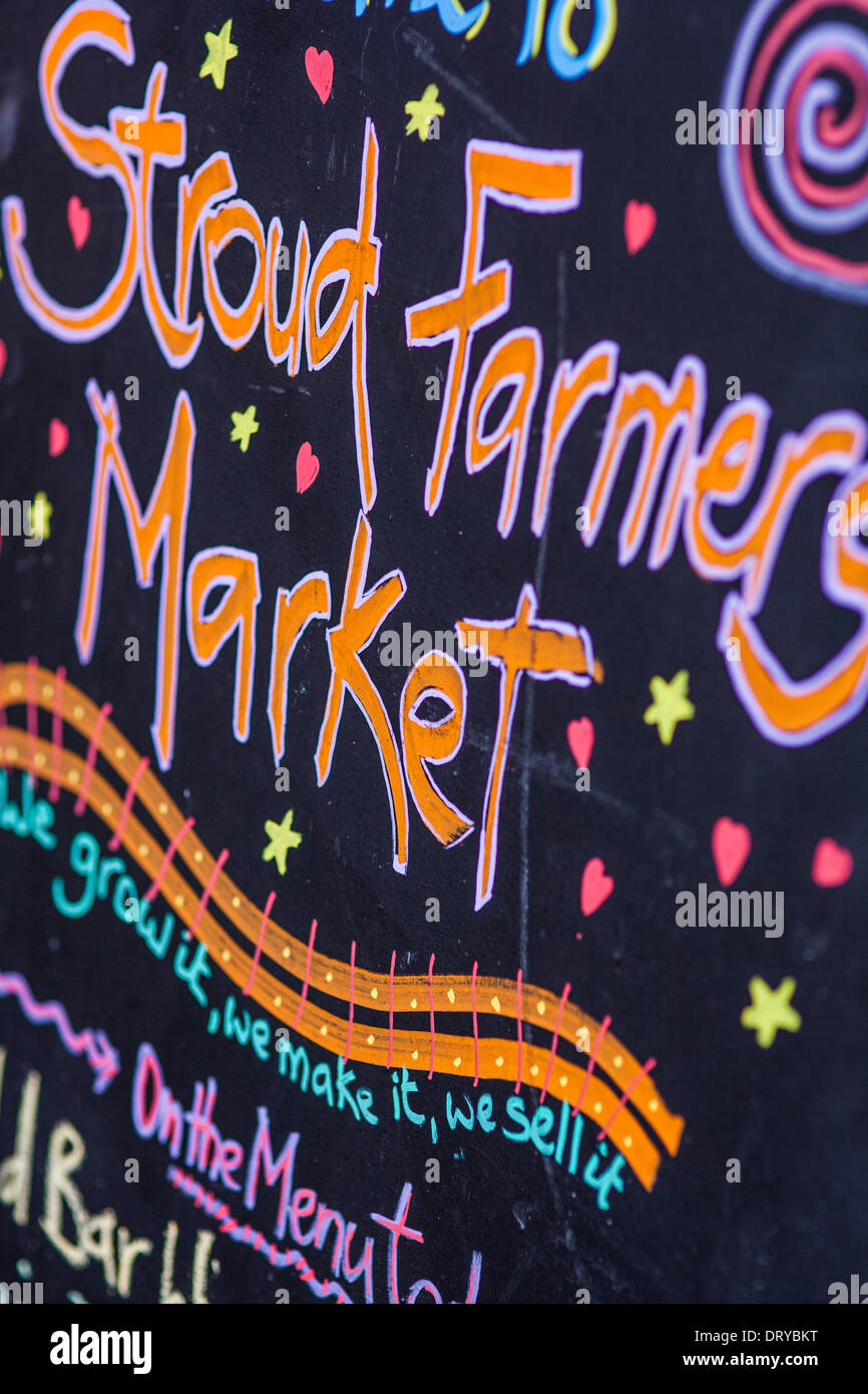Bauernmarkt in Stroud, Gloucestershire UK Stockfoto