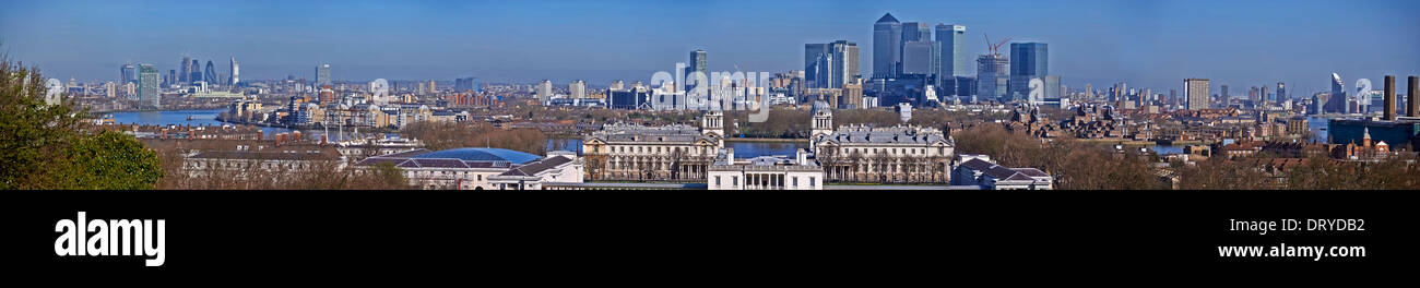 Greenwich ist bemerkenswert für seine maritime Geschichte und seinen Namen auf dem Nullmeridian (0° Längengrad) Stockfoto