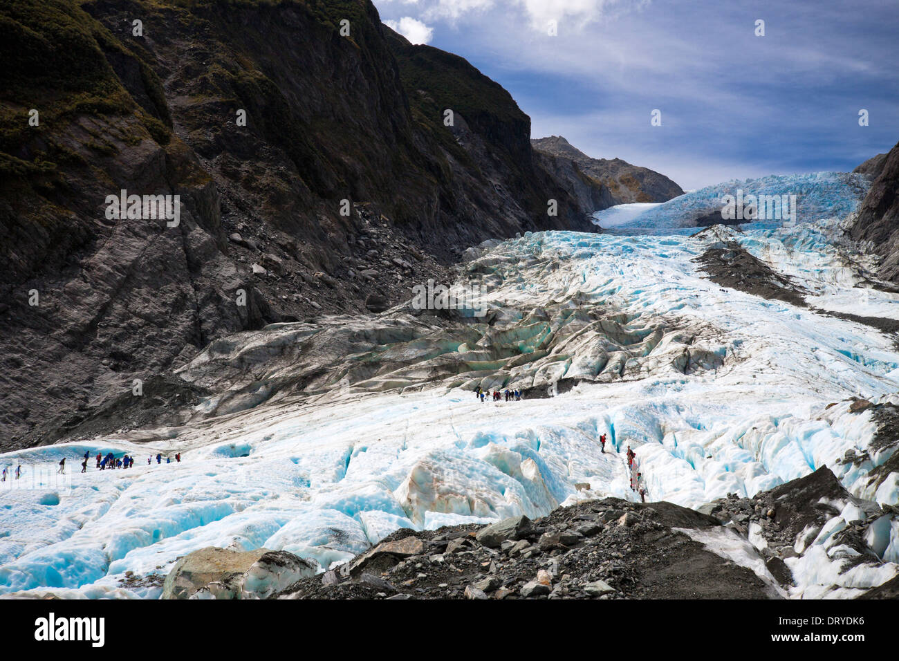 Malerische Landschaft in Franz Josef Glacier. Südalpen, West Coast, Südinsel, Neuseeland. Stockfoto