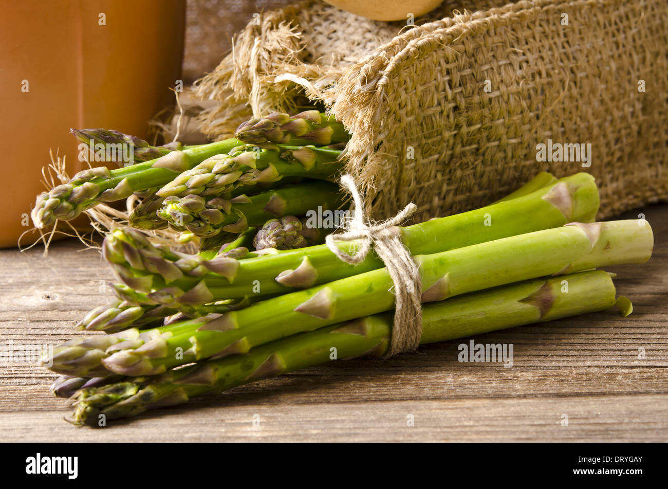 grüner Spargel Stockfoto