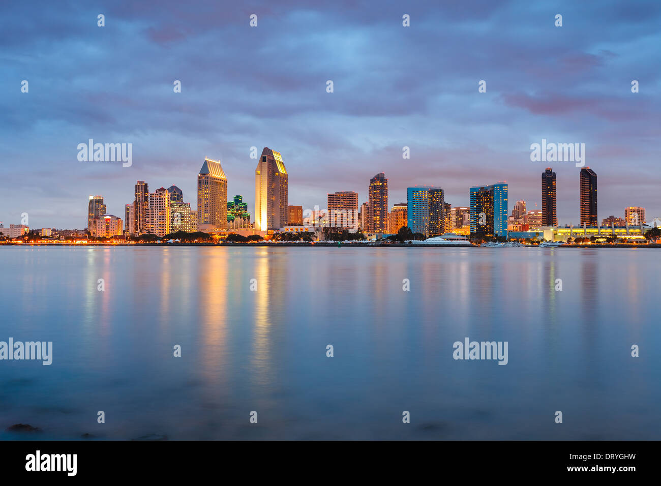 San Diego in der Nacht Stockfoto