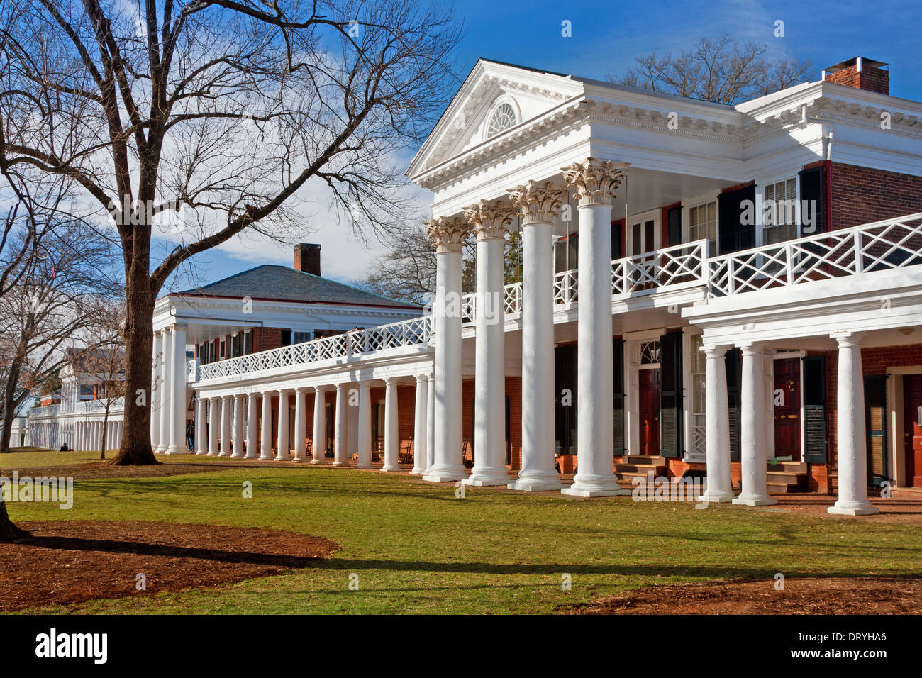 Akademische Dorf an der University of Virginia, Charlottesville Stockfoto