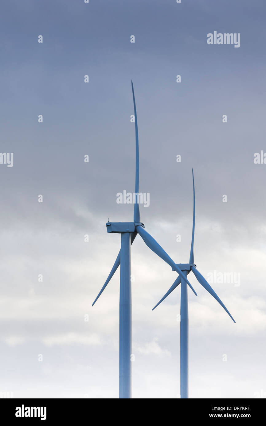 Ansicht der Windturbine in Fife, Schottland, Vereinigtes Königreich Stockfoto