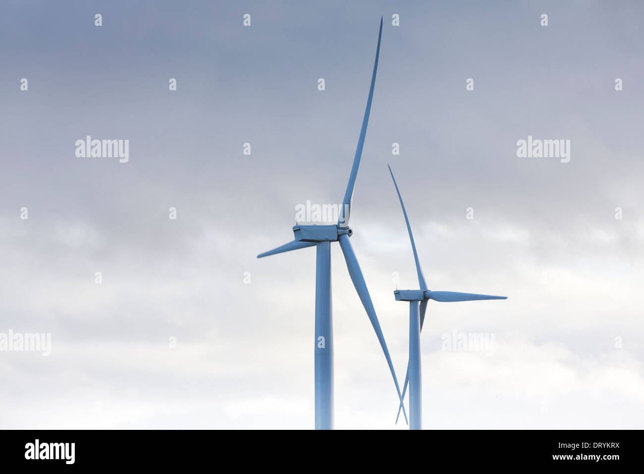 Ansicht der Windturbine in Fife, Schottland, Vereinigtes Königreich Stockfoto