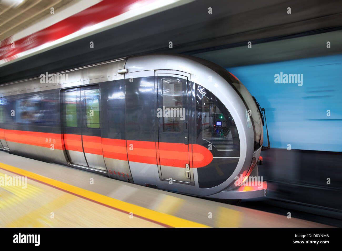 moderne u-Bahn Stockfoto