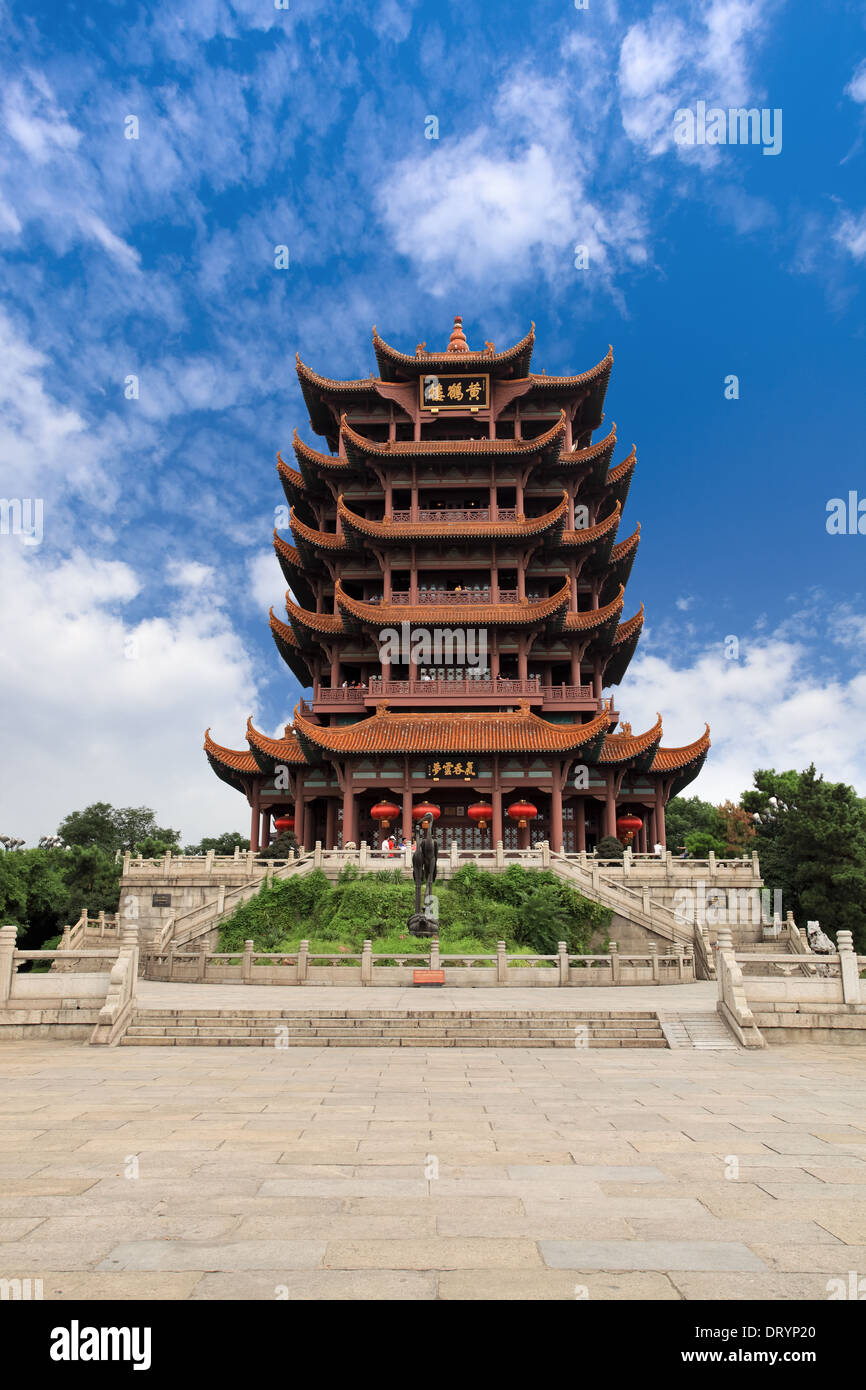 Wuhan-gelbem Kranich-Turm Stockfoto