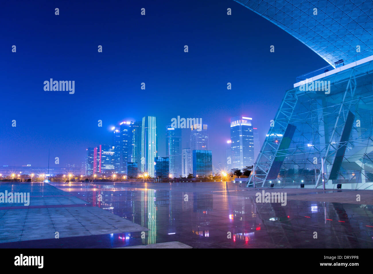 Nachtszenen chinesischen modernen Stadt Stockfoto