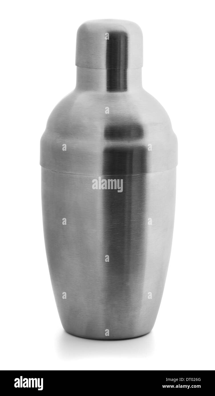 Cocktail-Shaker isoliert auf weiss Stockfoto
