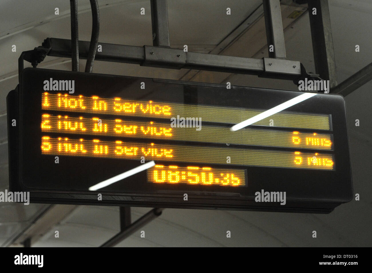 Sieben Schwestern, London, UK. 5. Februar 2014.  Die Victoria Line läuft einen eingeschränkter Service ins Zentrum von London am ersten Tag des Streiks. Bildnachweis: Matthew Chattle/Alamy Live-Nachrichten Stockfoto