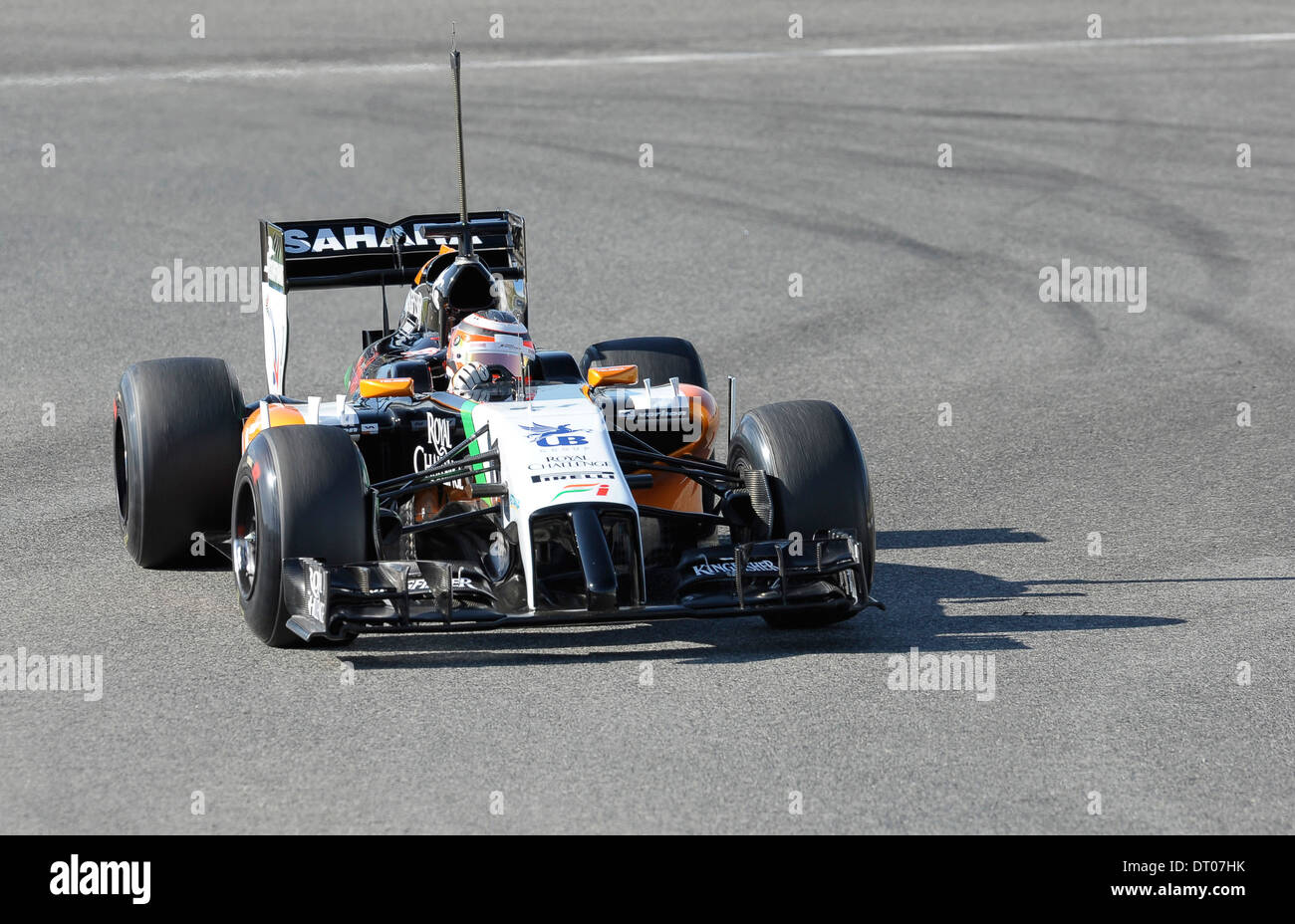 Nico HŸlkenberg (Hülkenberg, Hülkenberg, GER), Force India VJM07 bei Formel 1 Tests, Jerez, Spanien Feb.2014 Stockfoto