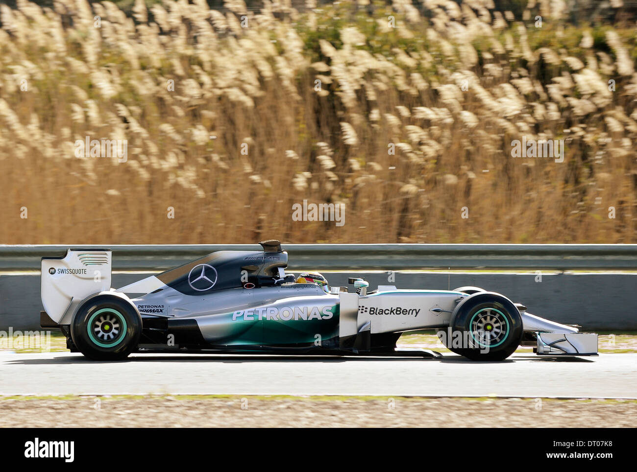 Lewis Hamilton (GBR), Mercedes F1 W05 bei Formel 1 Tests in Jerez, Spanien Feb.2014 Stockfoto