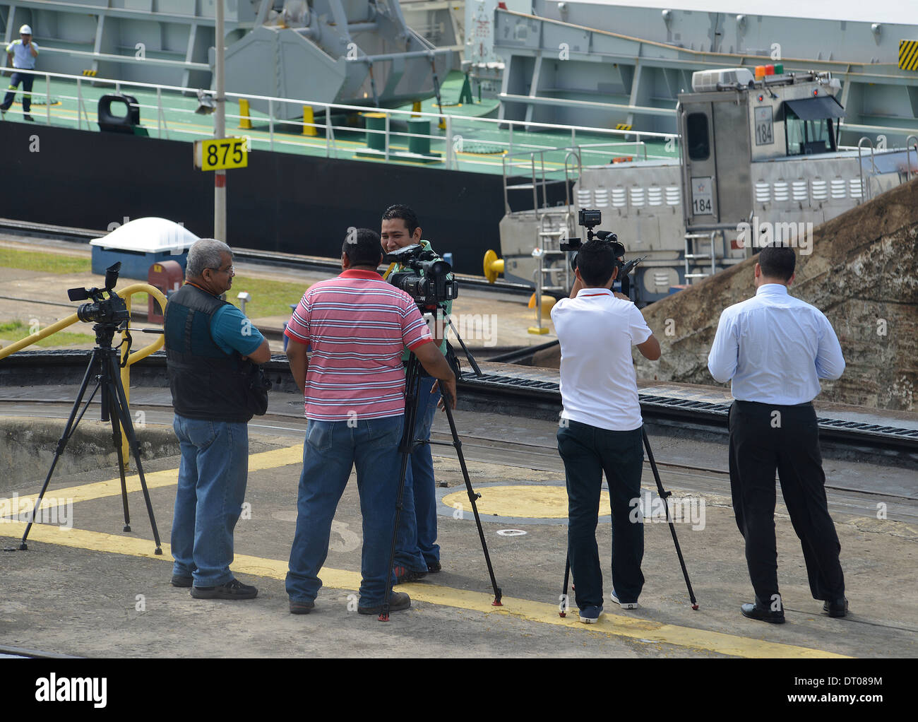 Journalisten Reporter , Panama-Kanal, Miraflores, Panama republik Stockfoto
