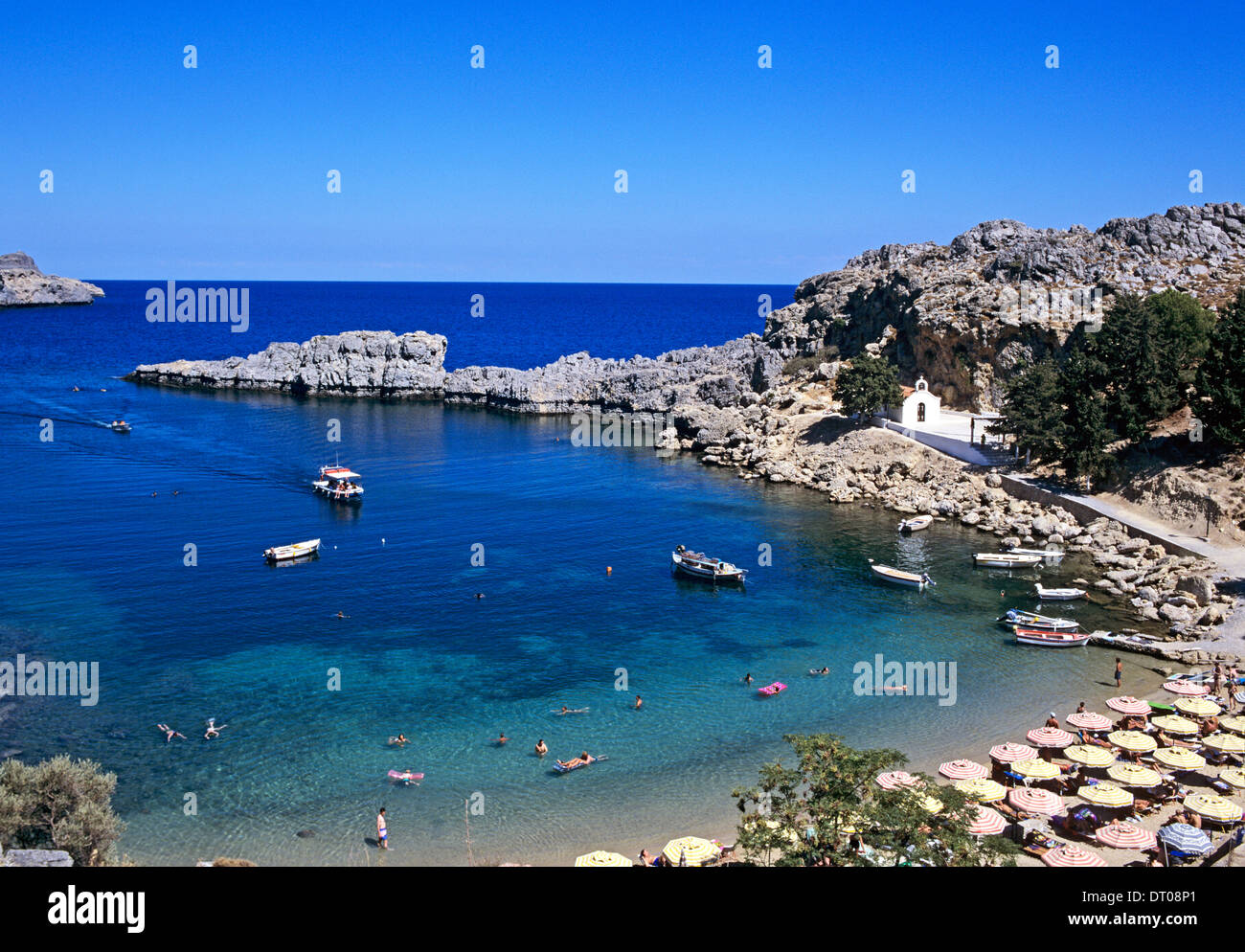 Palas Strand Lindos Rhodos griechische Inseln Griechenland Stockfoto