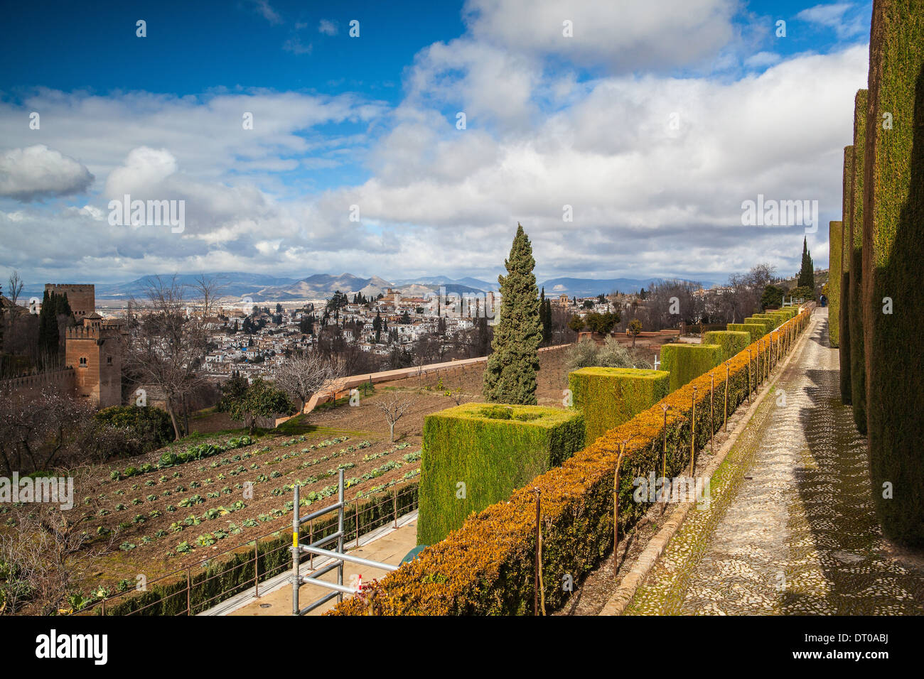 Gärten von La Alhambra in Granada, Spanien Stockfoto