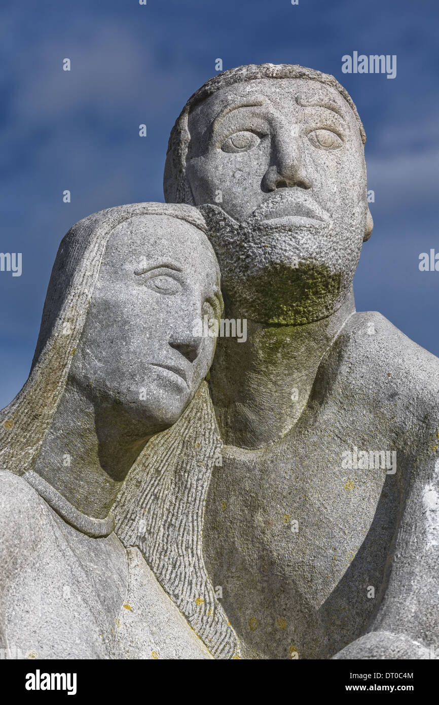 Die Vigil Skulptur in Kilmore Quay, Co. Wexford, Irland Stockfoto