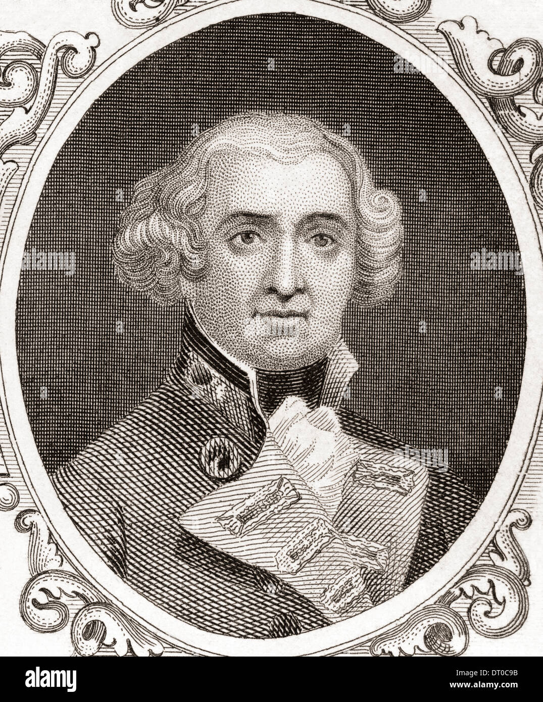 Admiral der Flotte Richard Howe, 1. Earl Howe, 1726 – 1799. Britische Marine-Offizier während des amerikanischen Unabhängigkeitskrieges. Stockfoto