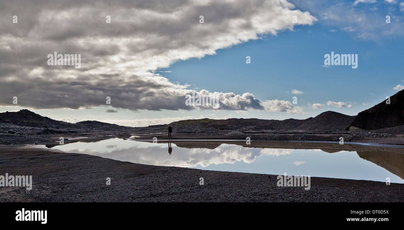 Lagune von Virkisjokull Gletscher, Island Stockfoto