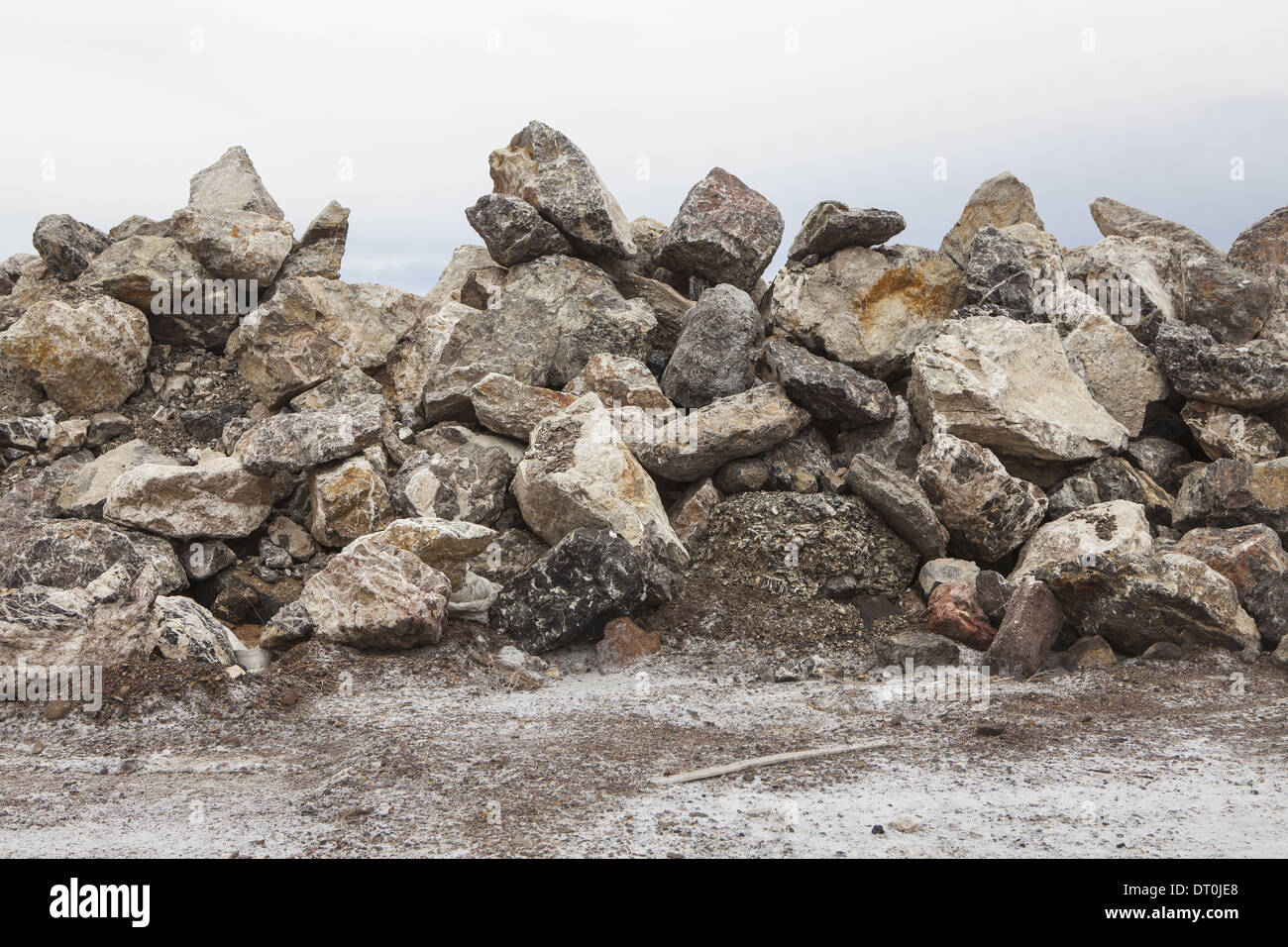 Utah USA großen Steinhaufen verwendet für den Straßenbau Stockfoto
