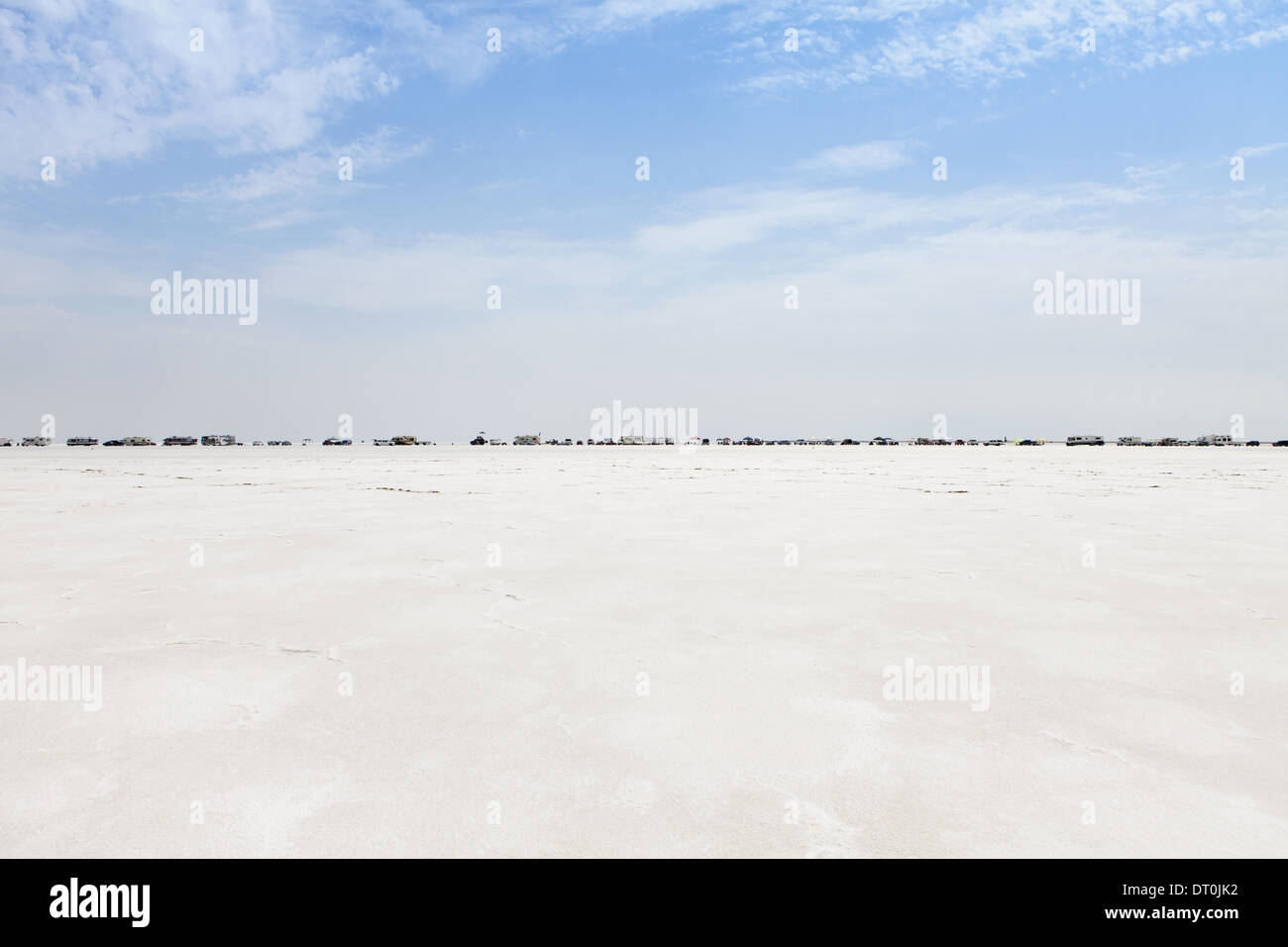 Zuschauer in Zeile Salzsee von Bonneville Speed Week Stockfoto