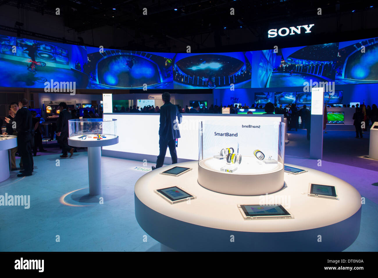 Die Sony-Stand auf der CES in Las Vegas statt Stockfoto