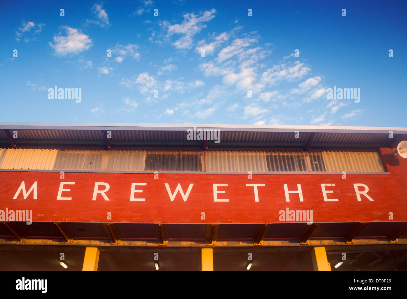 Merewether Ocean Bäder putzt Pavillon im Morgengrauen Newcastle NSW Australia Stockfoto