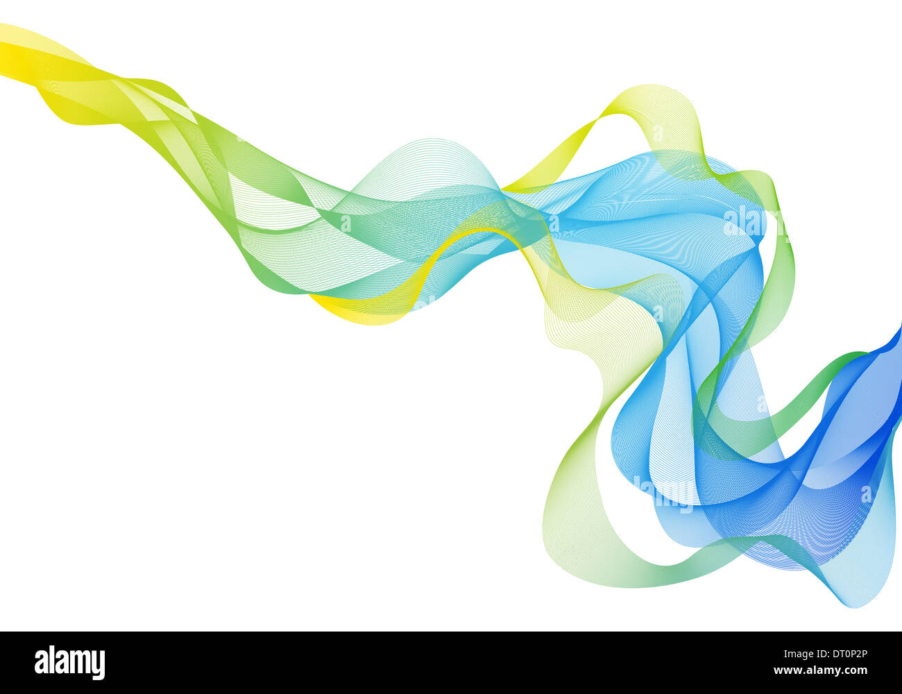 grüne und blaue Rauch Wellen zu abstrahieren, Vektor-Hintergrund Stockfoto