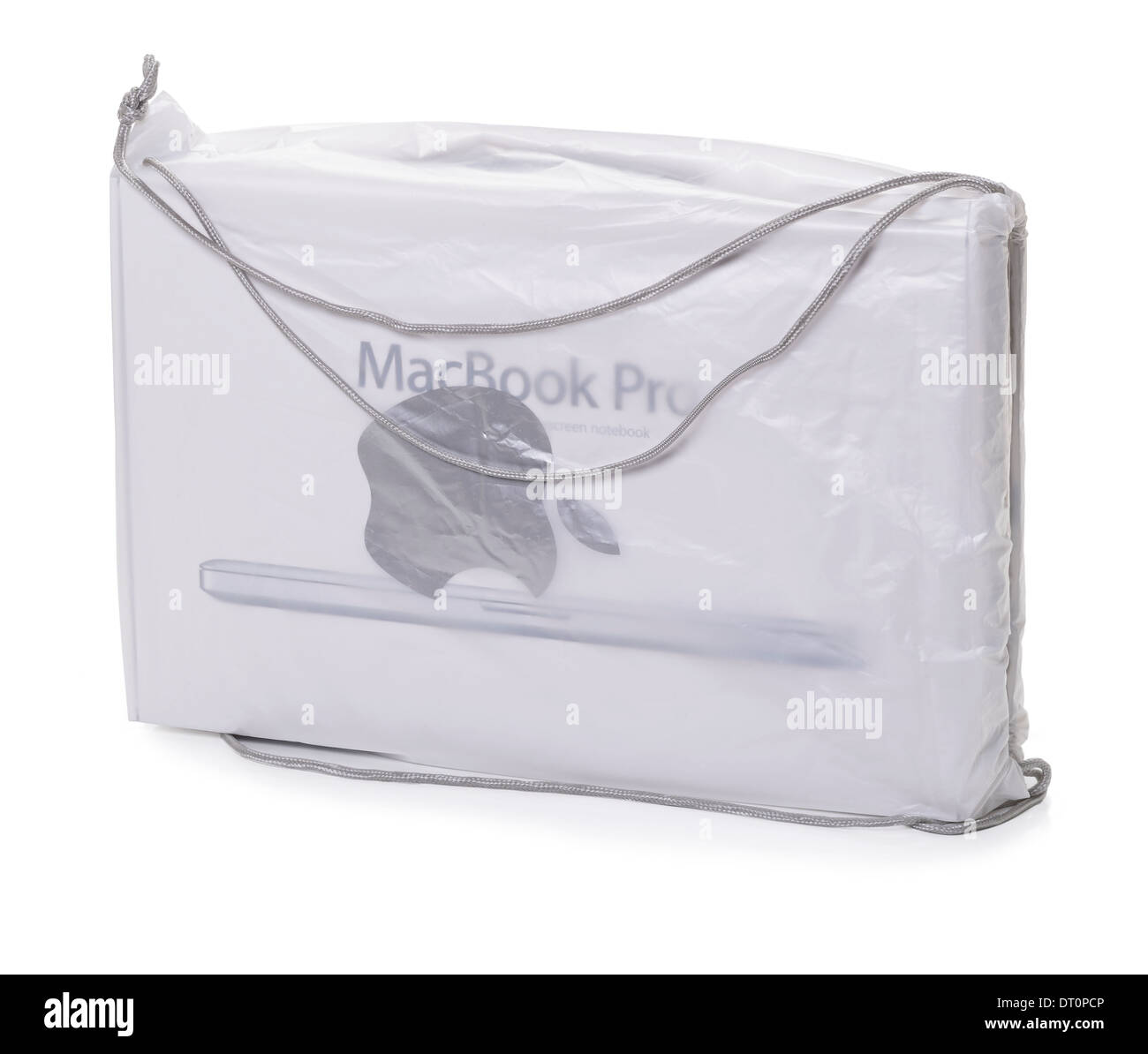 Ein Apple MacBook Pro Laptop in eine Retail-Tragetasche Stockfoto
