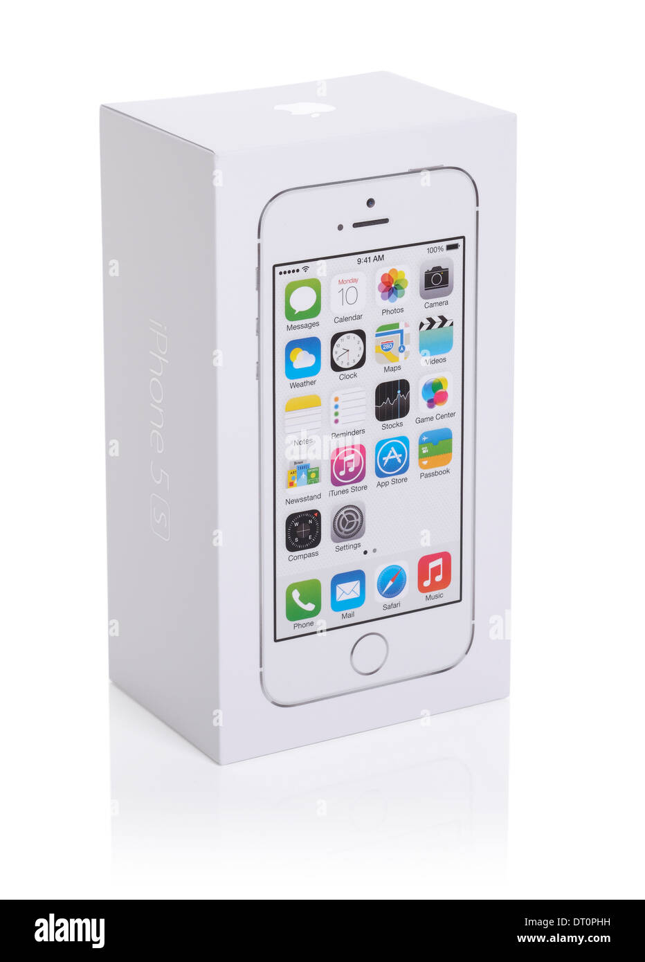 Retail-Verpackung-Box für ein Apple iPhone 5 s Stockfoto