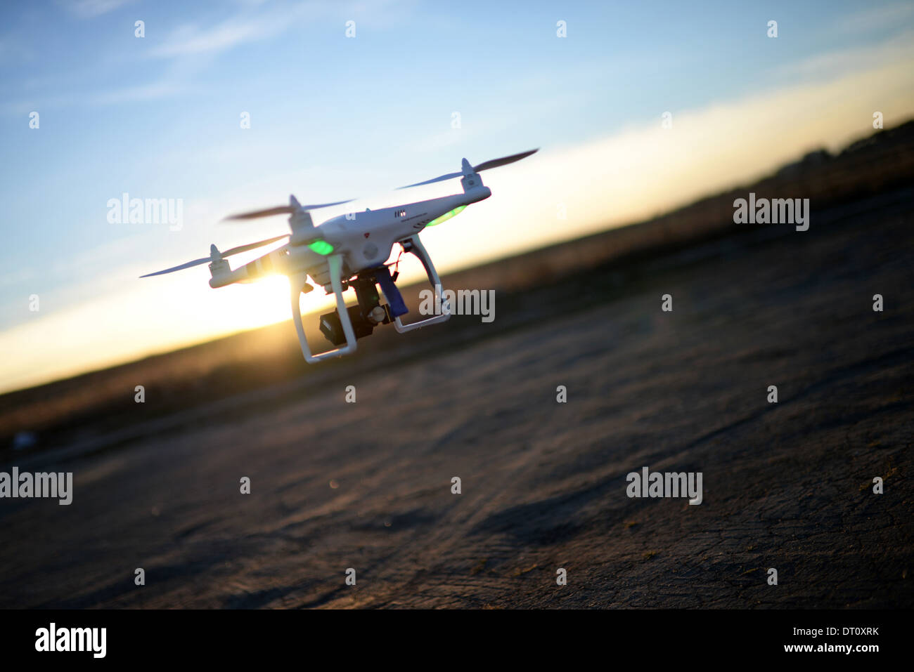 Phantom-Drohne im Flug Stockfoto