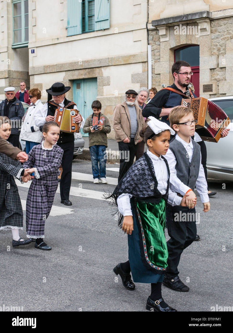 La Foire Teillouse in Redon Bretagne. Stockfoto