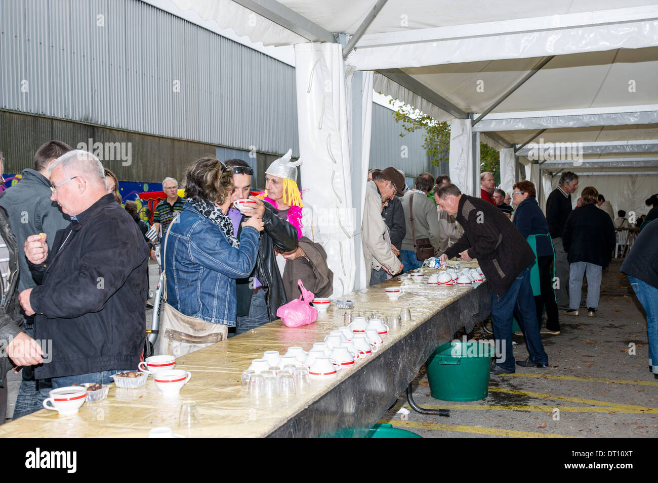 La Foire Teillouse in Redon Bretagne. Stockfoto