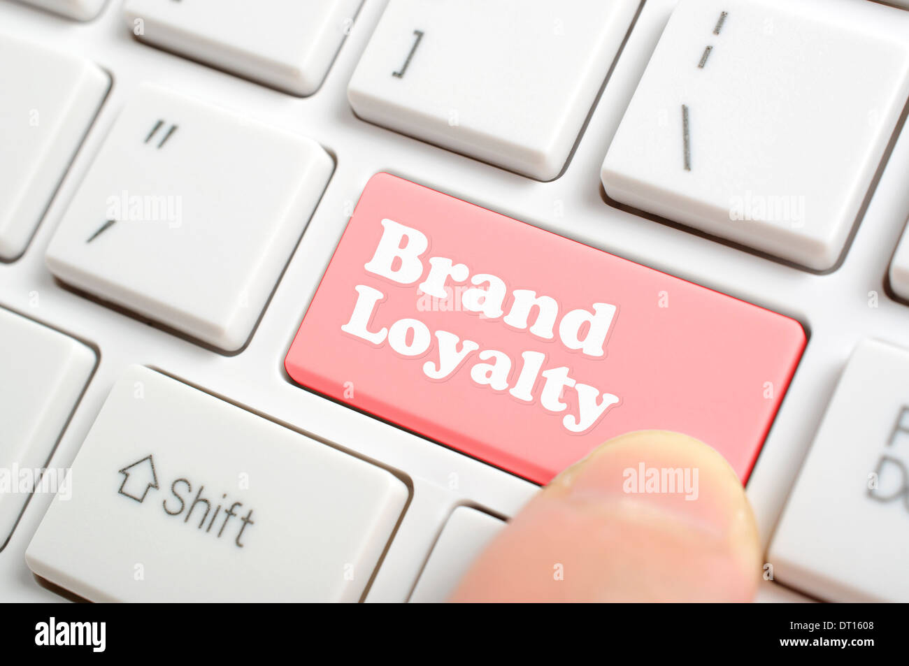 Marke Loyalität Taste auf der Tastatur Stockfoto