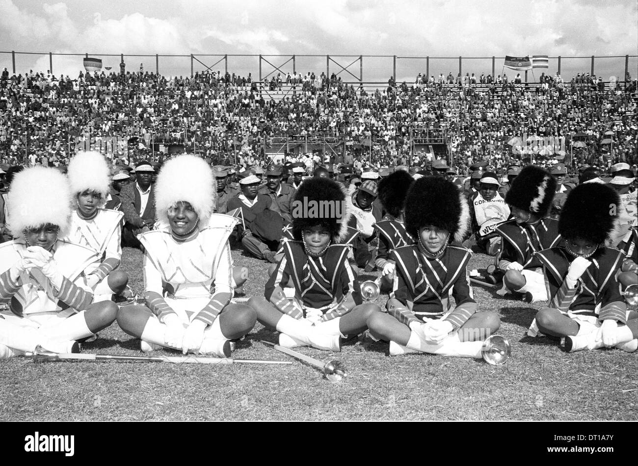 NELSON MANDELAS ANC, BUTHELEZI IFP UND PIK BOTHA NP ADRESSE EINE FRIEDENSKUNDGEBUNG ÖSTLICH VON JOHANNESBURG VOR 1994 DEMOKRATISCHE Stockfoto