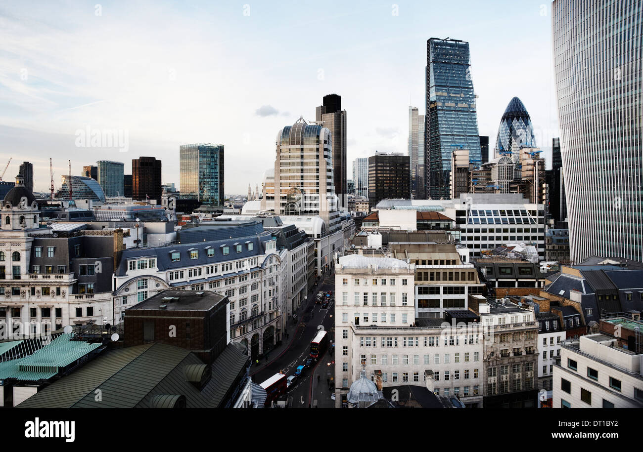 Stadtansichten London, City of London 2013, London, Vereinigtes Königreich. Architekt: verschiedene, 2013. London Sehenswürdigkeiten Stadtpanorama. Stockfoto