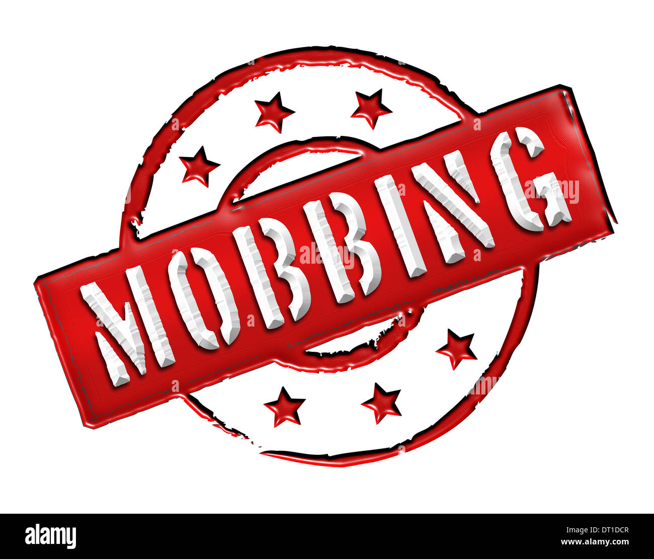 Mobbing - Stempel Stockfoto