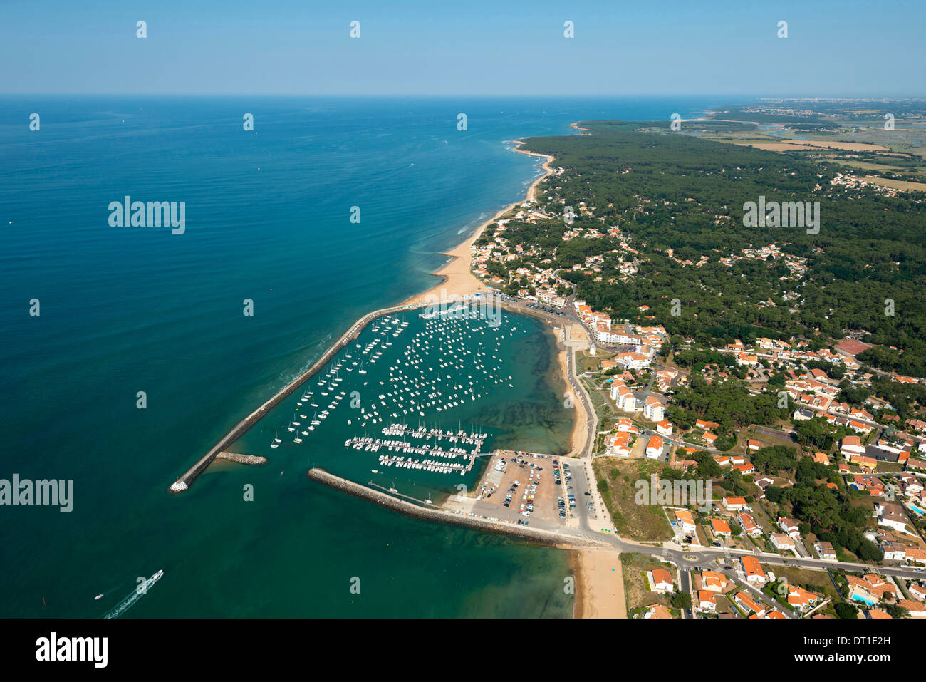 Die Stadt von Le JardSurMer (85) entlang der atlantischen Küste im