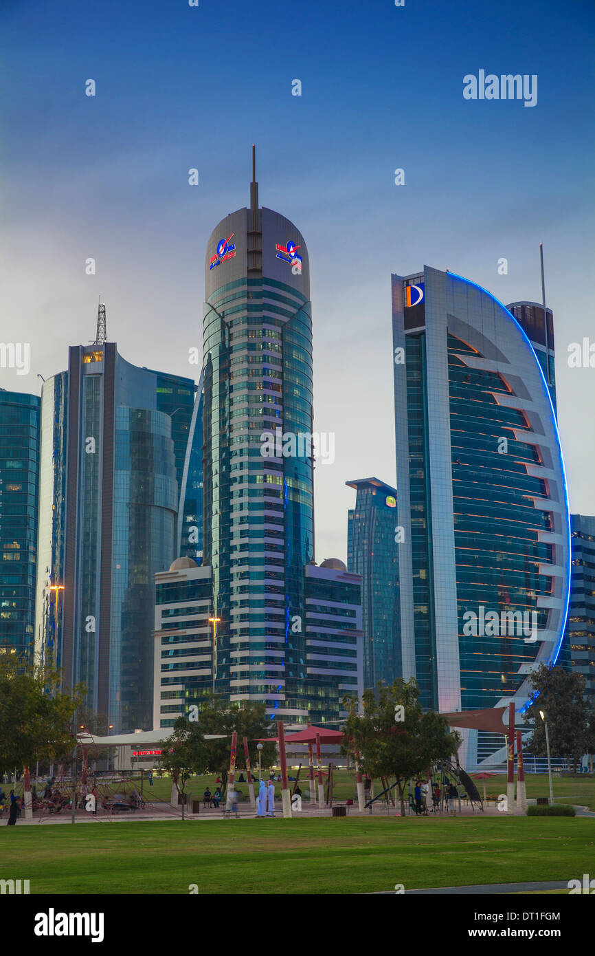 West Bay Gebäude, Doha, Katar, Nahost Stockfoto