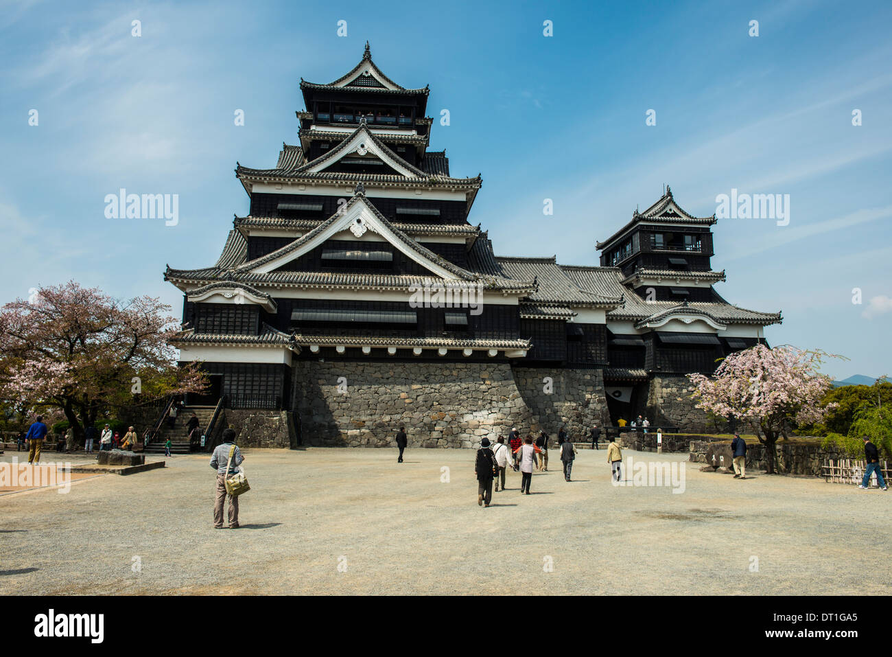Japanische Burg Kumamoto, Kumamoto, Kyushu, Japan, Asien Stockfoto
