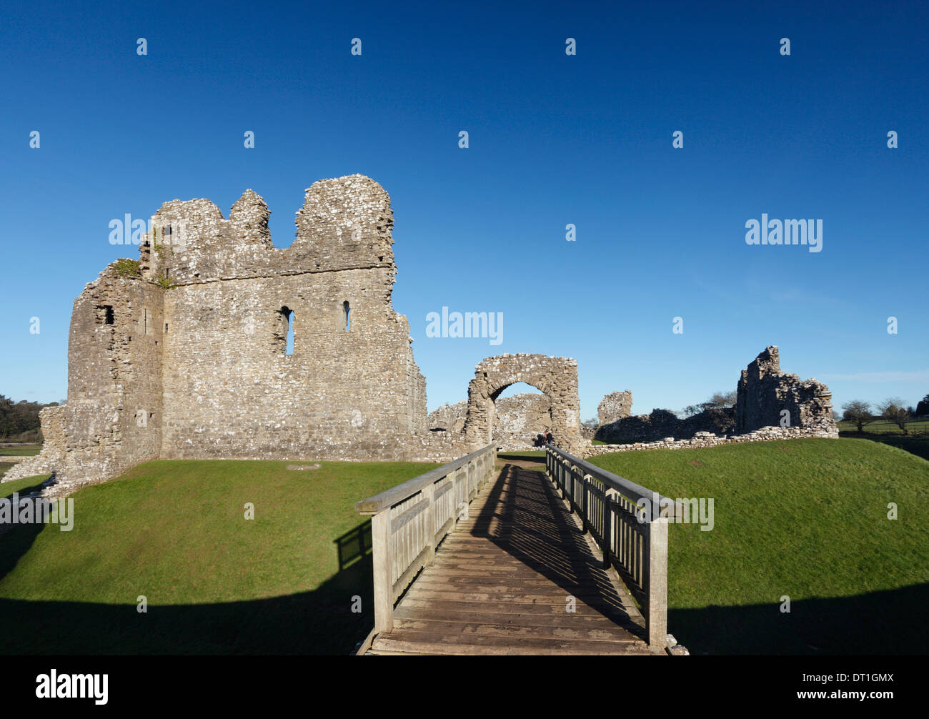 Ogmore Burg. Vale von Glamorgan. Wales. VEREINIGTES KÖNIGREICH. Stockfoto