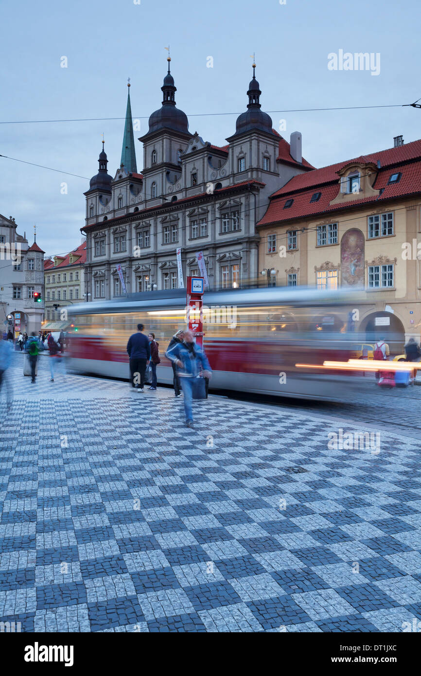 Straßenbahn, Mala Strana, Prag, Böhmen, Tschechische Republik, Europa Stockfoto
