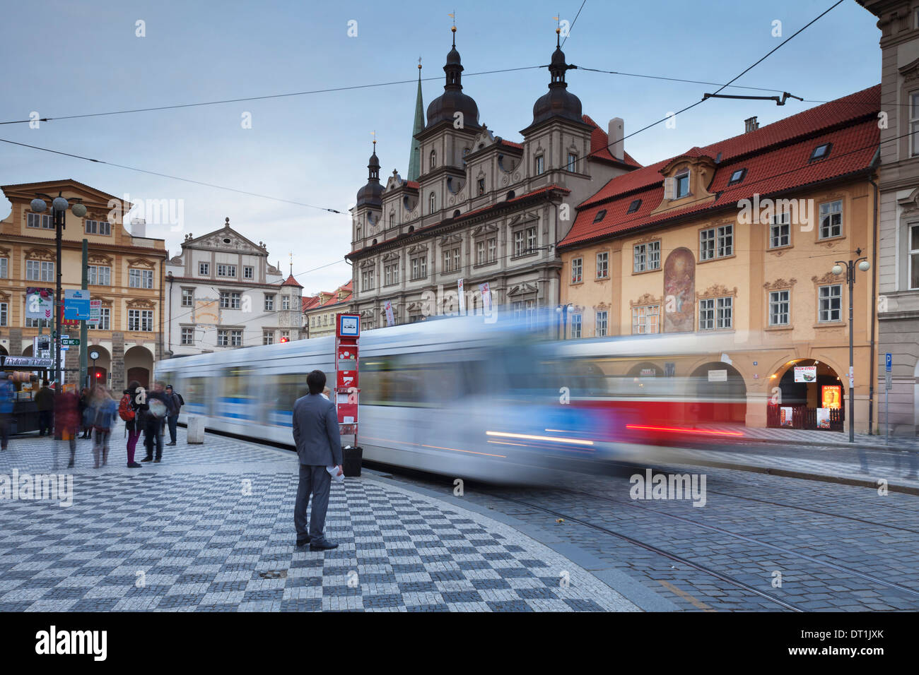 Straßenbahn, Mala Strana, Prag, Böhmen, Tschechische Republik, Europa Stockfoto