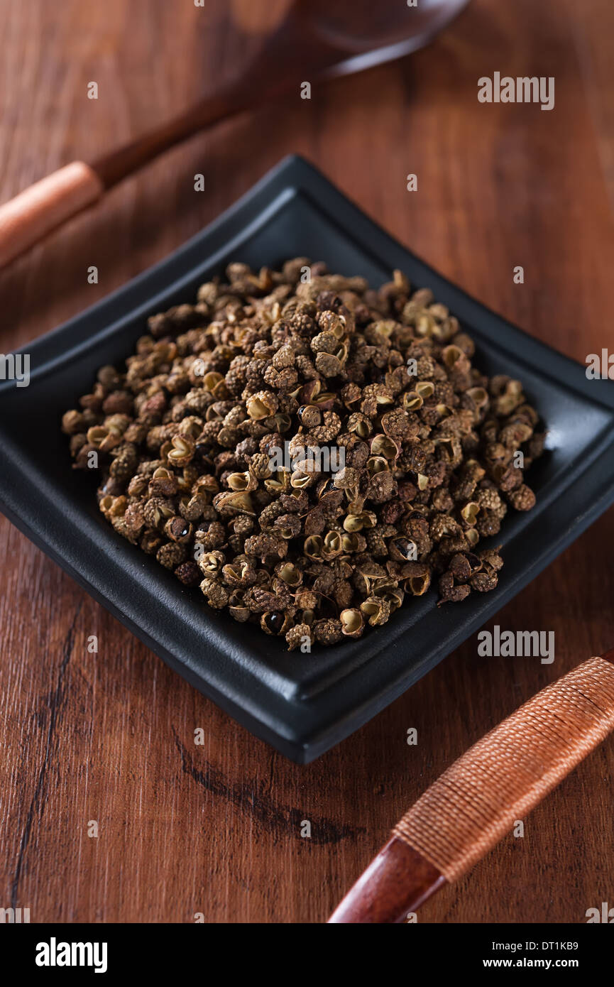 Grün-Sichuan-Pfeffer, Pfeffer Japanisch Stockfoto