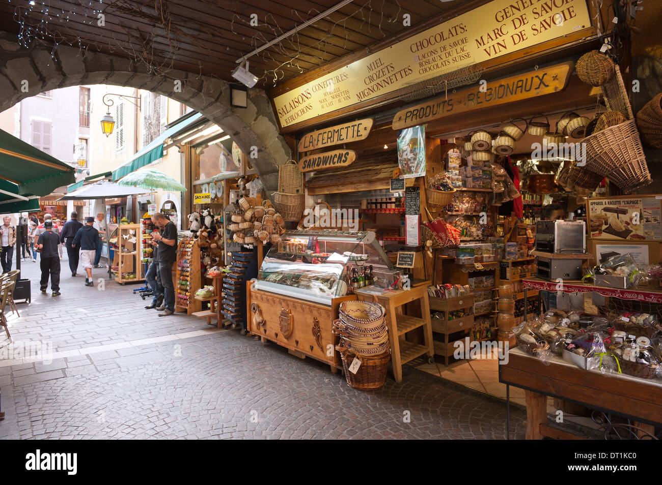 Ein Blick auf die alte Stadt Annecy, Haute-Savoie, Frankreich, Europa Stockfoto