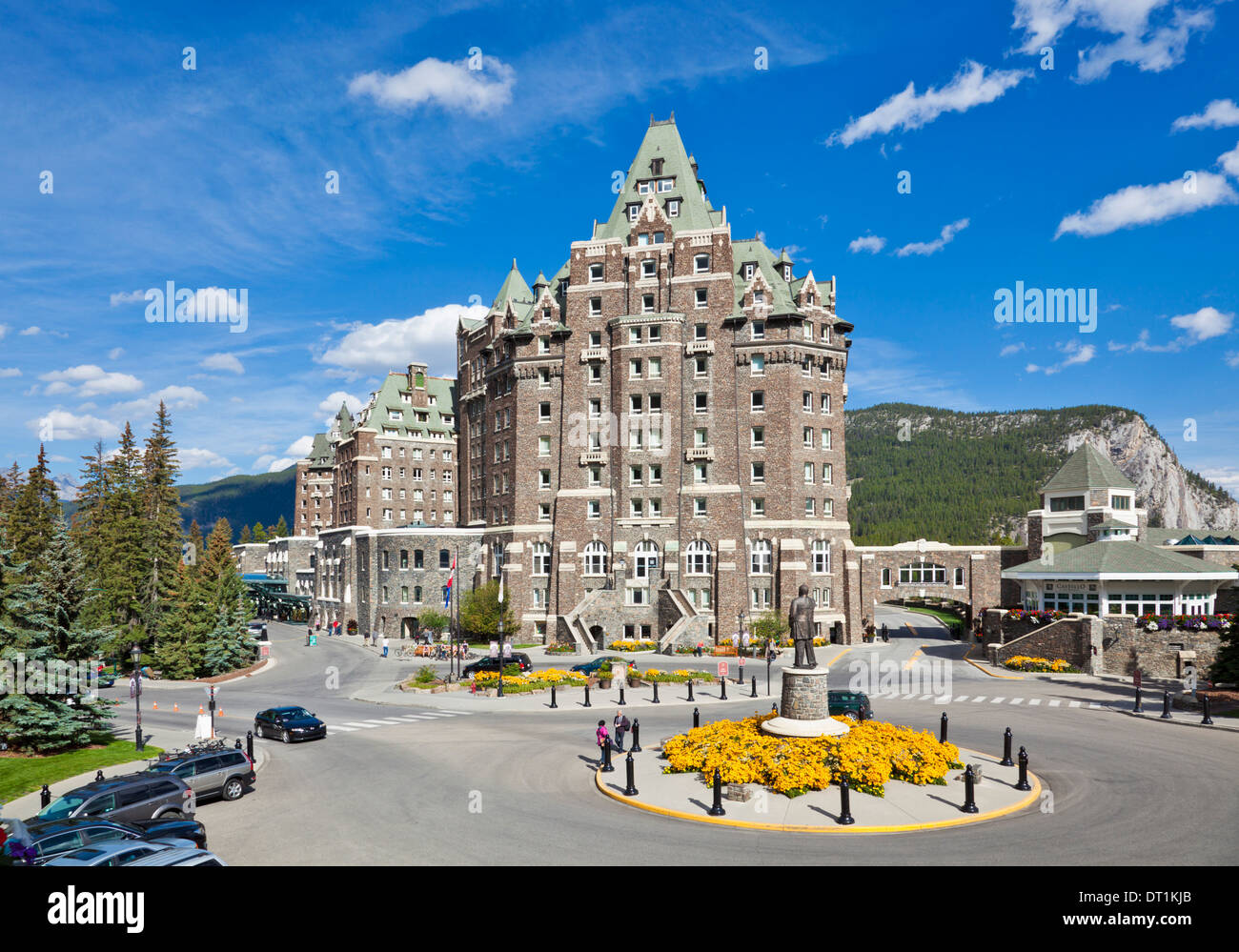 The Fairmont Banff Springs Hotel, Banff Township, The Rocky Mountains, Banff Nationalpark, Alberta, Kanada, Nordamerika Stockfoto