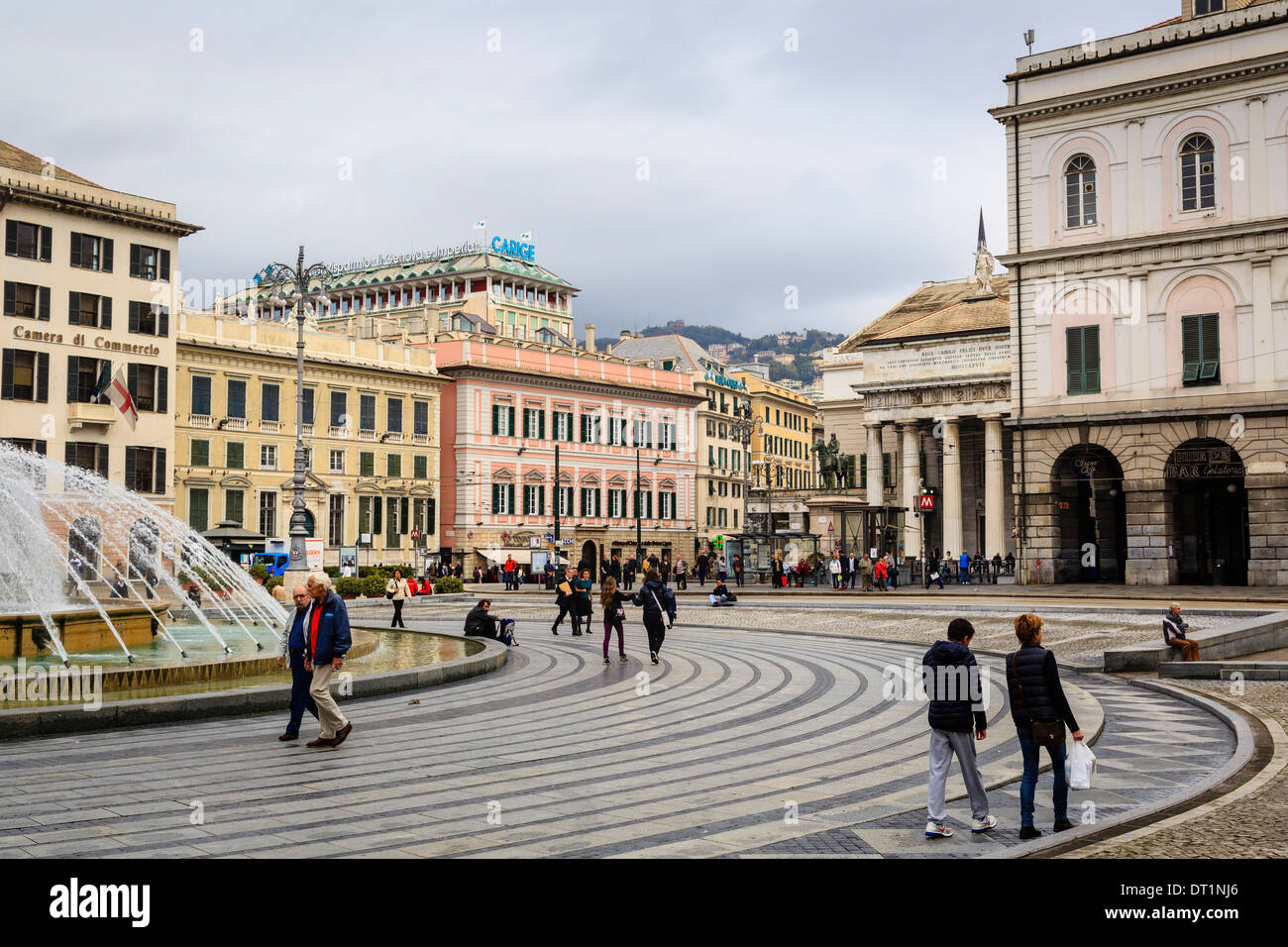 De Ferrari Platz, Genua, Ligurien, Italien, Europa Stockfoto